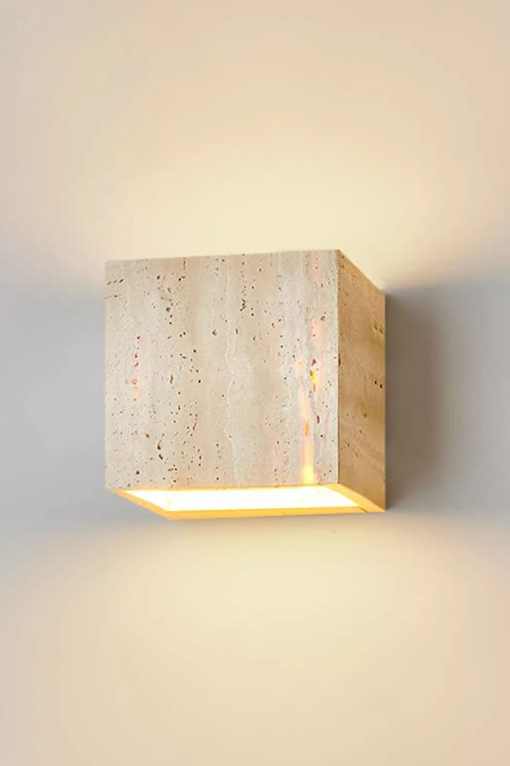 Vintage Yellow Travertine Wall Lamp
