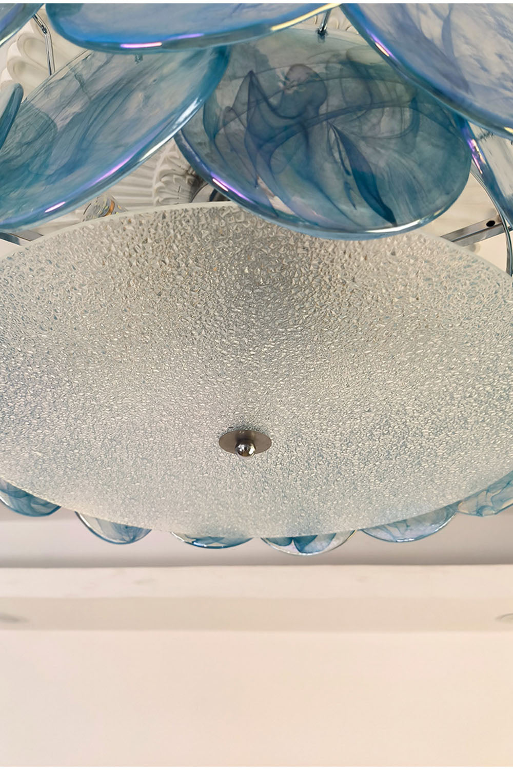 Vistosi-Style Glass Disc Ceiling Light