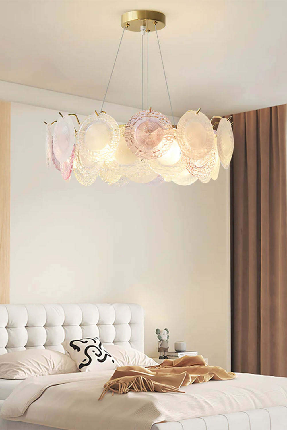 Vistosi-Style Glass Disc Chandelie
