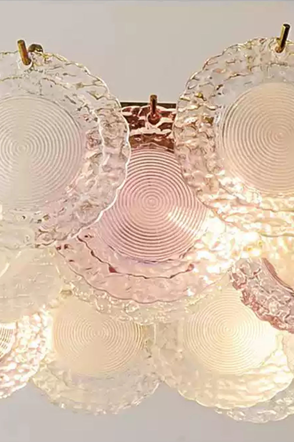 Vistosi-Style Glass Disc Chandelie