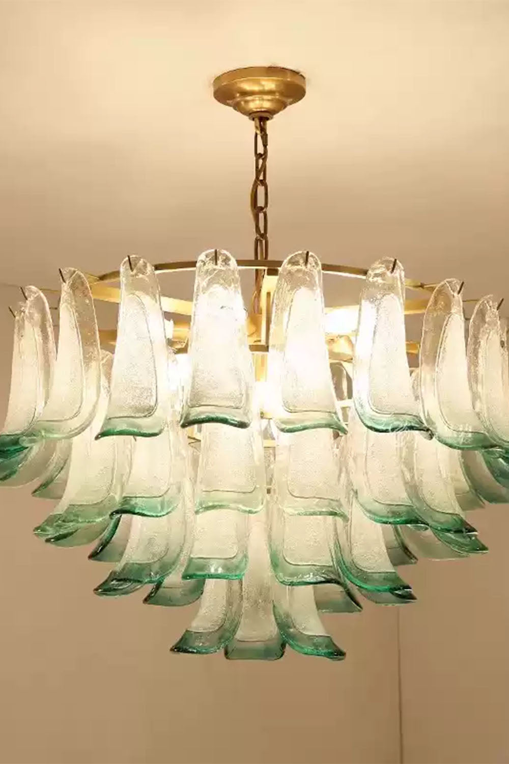 Vistosi-Style Glass Petal Chandelier