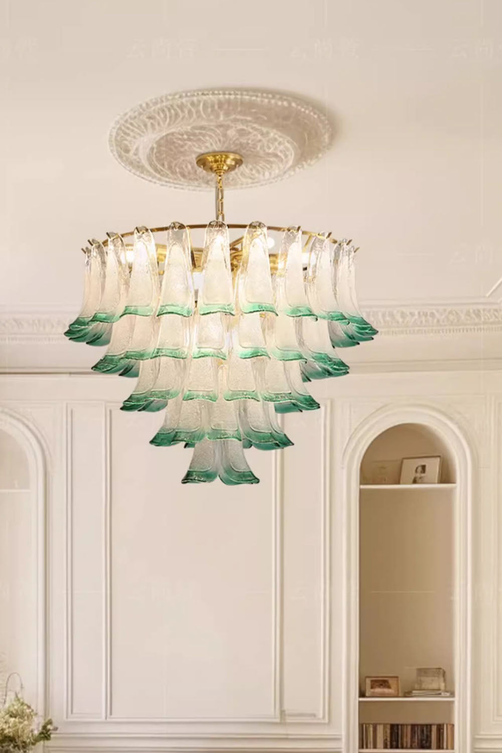Vistosi-Style Glass Petal Chandelier