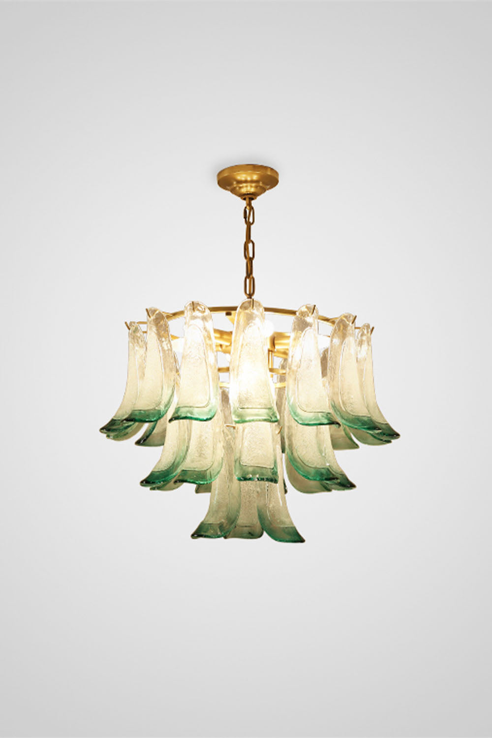 Vistosi-Style Glass Petal Chandelier