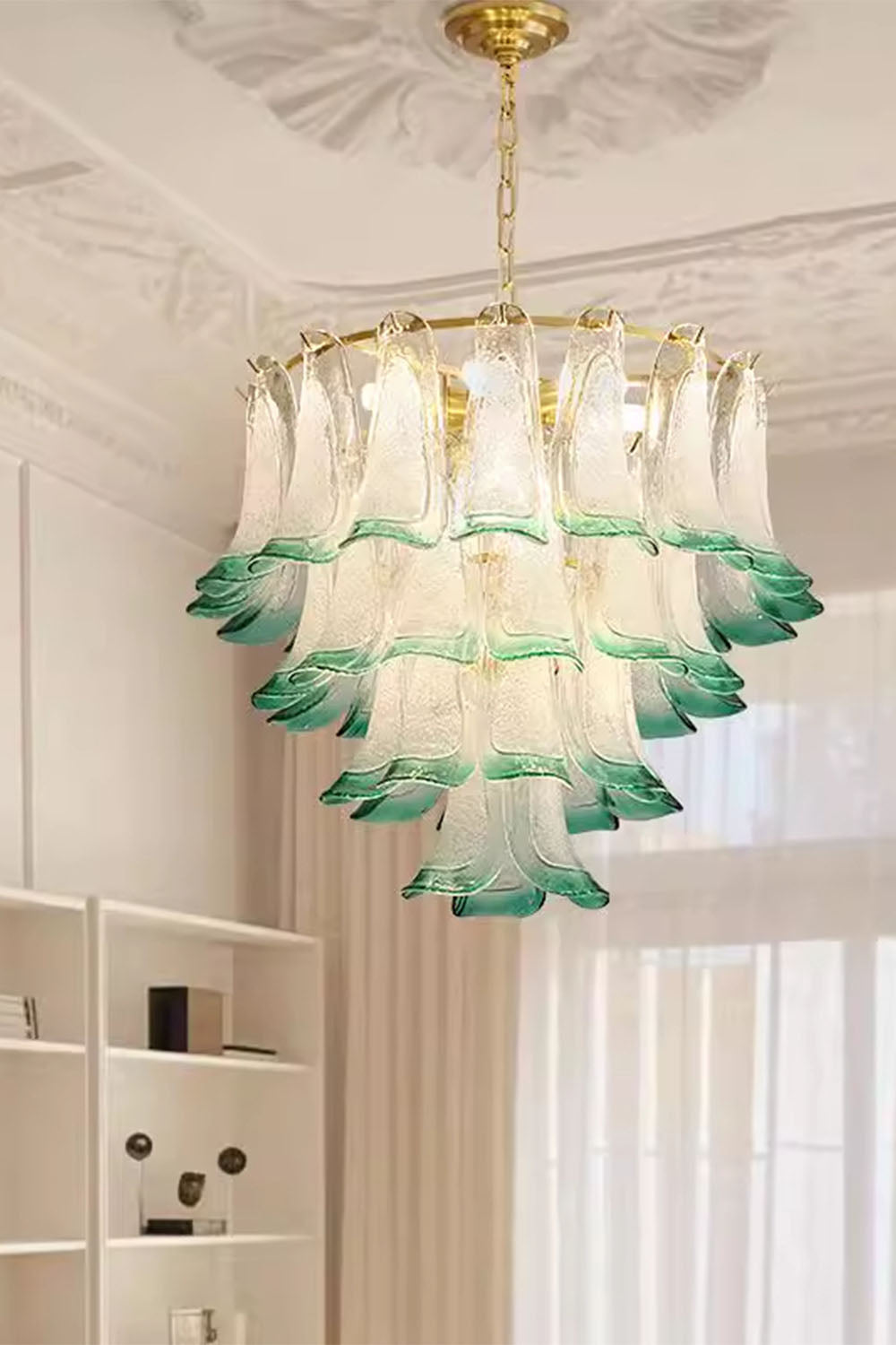 Vistosi-Style Glass Petal Chandelier