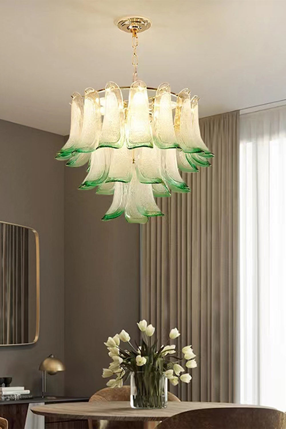 Vistosi-Style Glass Petal Chandelier