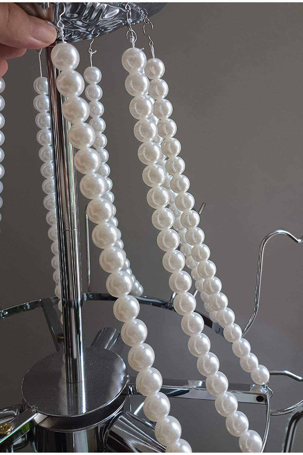 Vistosi Style Glass Pearl Disc Chandelier