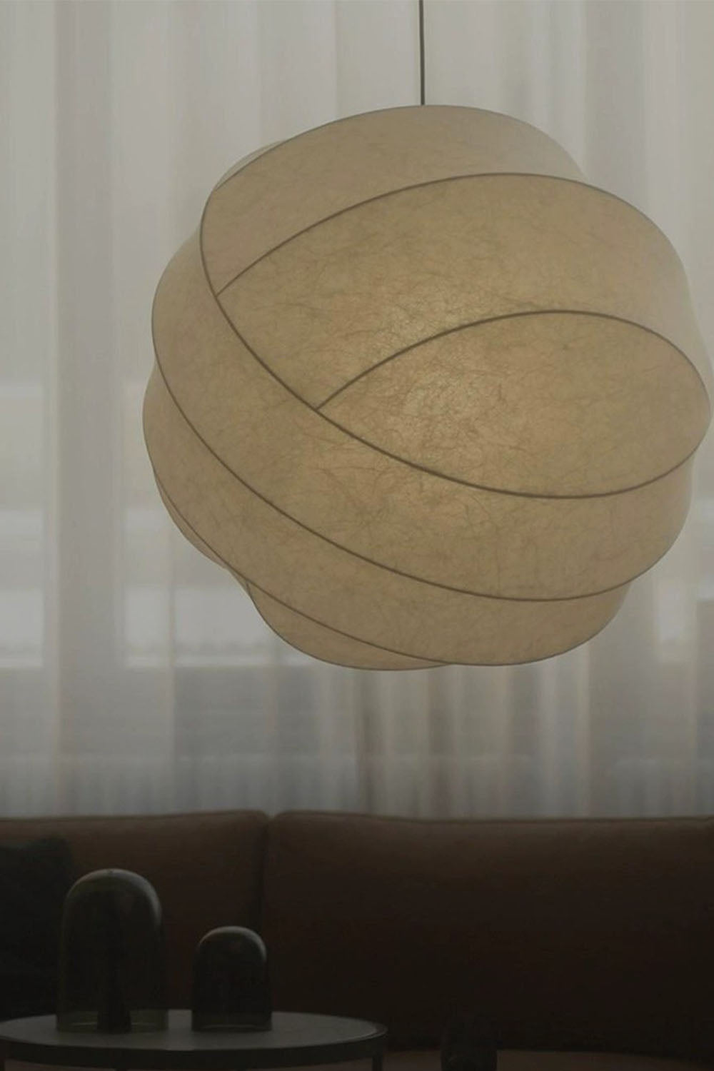 Wabi-Sabi Cocoon Shadow Pendant Light