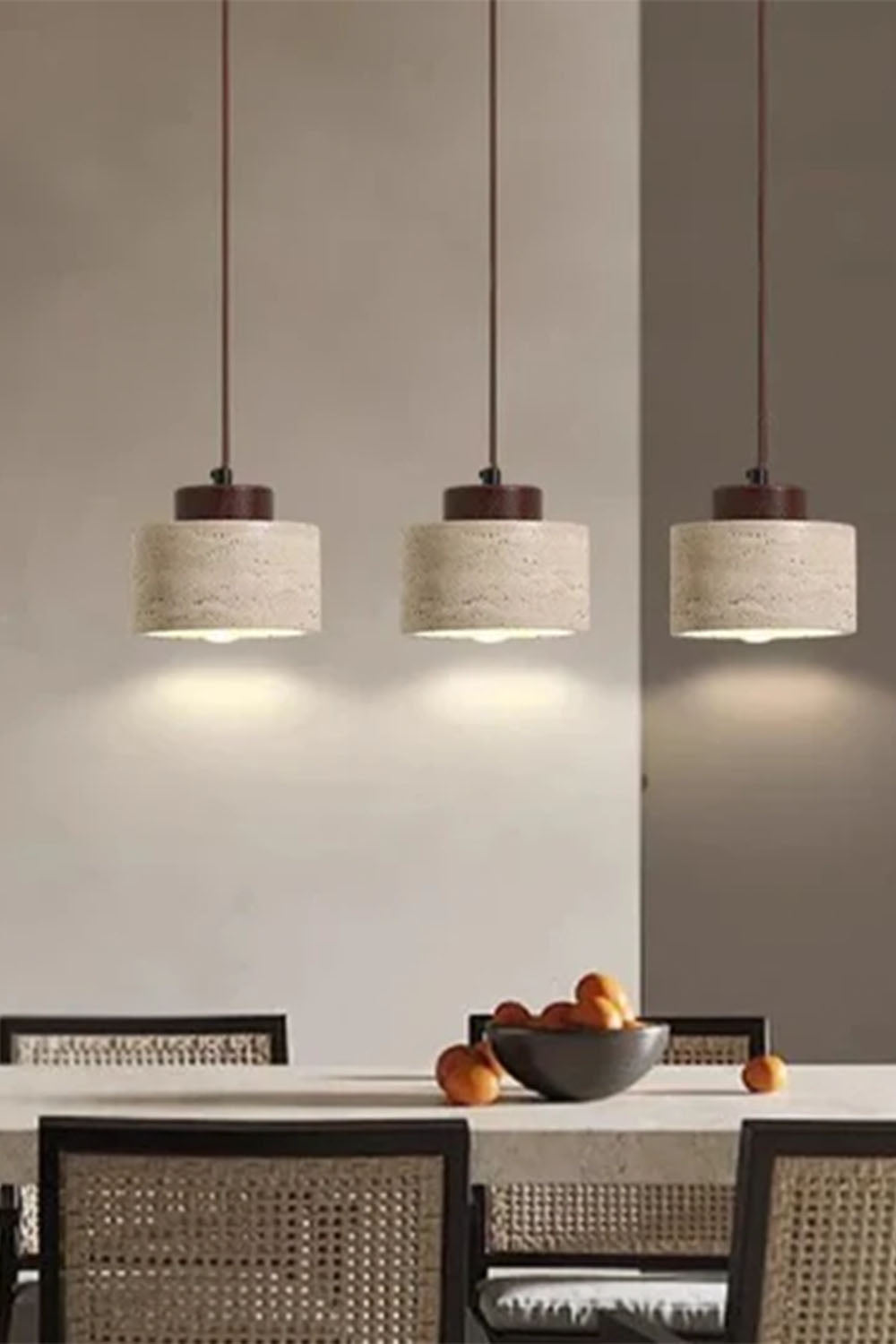 Wabi-sabi Cylindrical Pendant Light