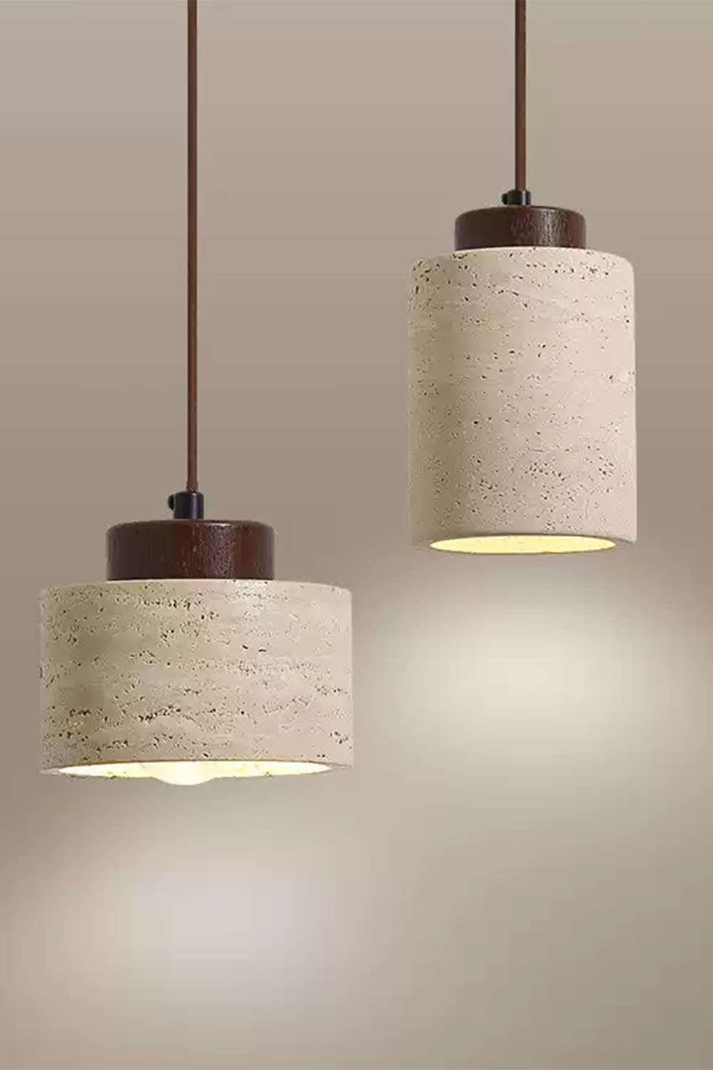 Wabi-sabi Cylindrical Pendant Light