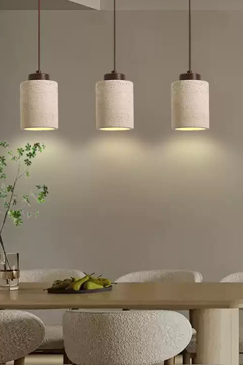 Wabi-sabi Cylindrical Pendant Light