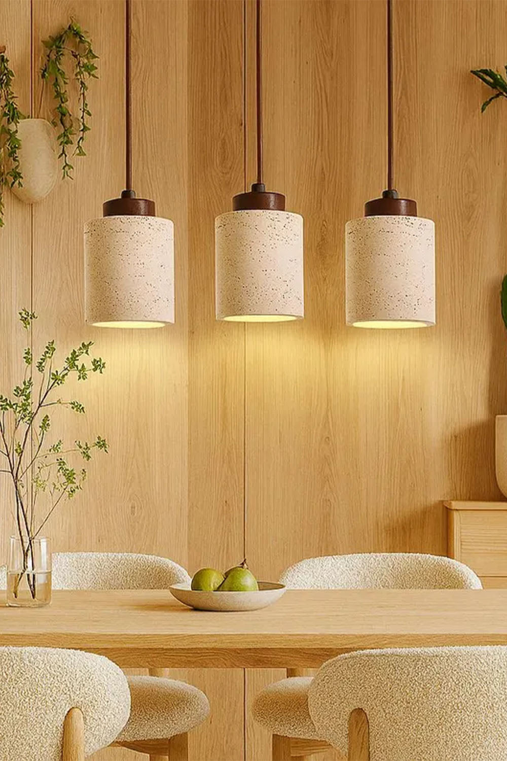 Wabi-sabi Cylindrical Pendant Light