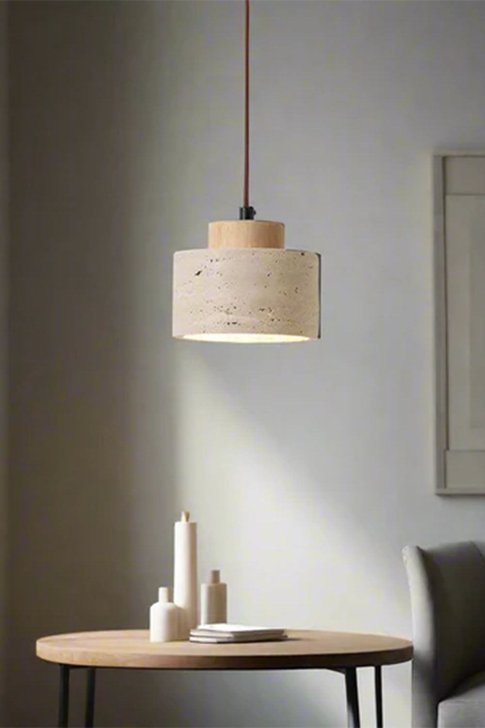 Wabi-sabi Cylindrical Pendant Light