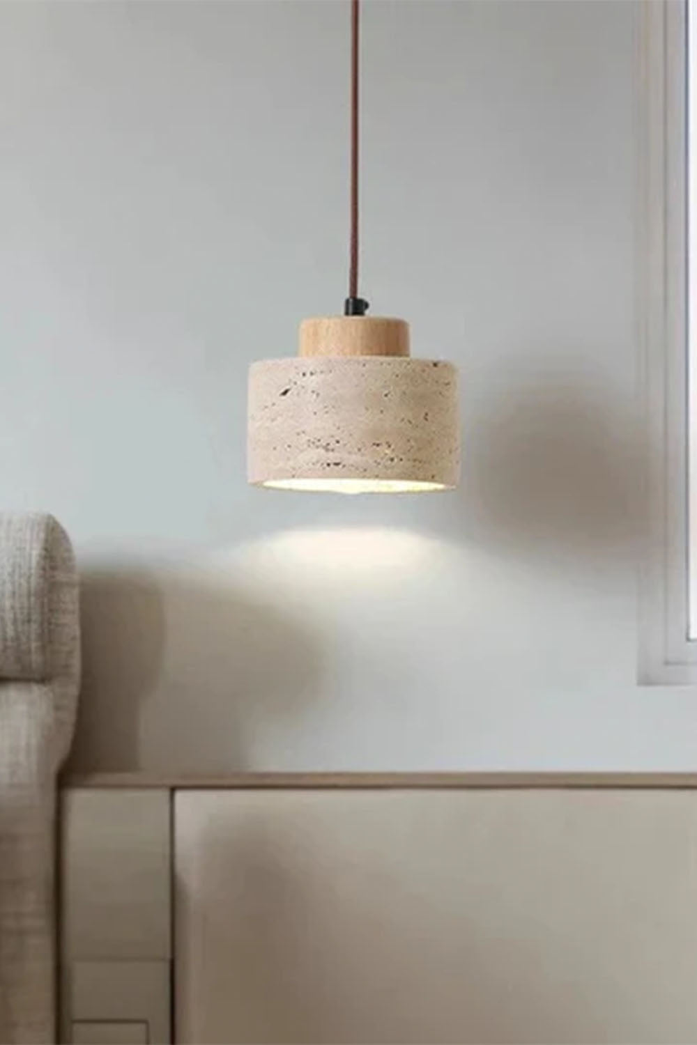Wabi-sabi Cylindrical Pendant Light