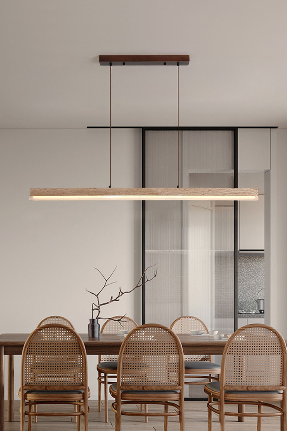 Wabi-sabi Minimalist Long Chandelier