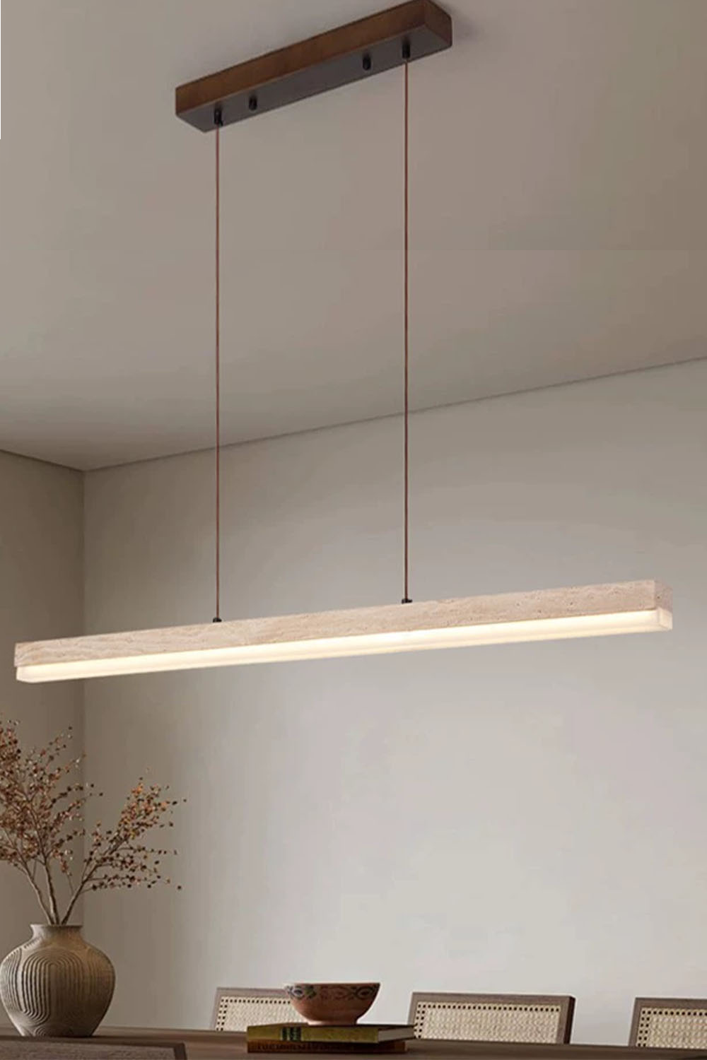Wabi-sabi Minimalist Long Chandelier