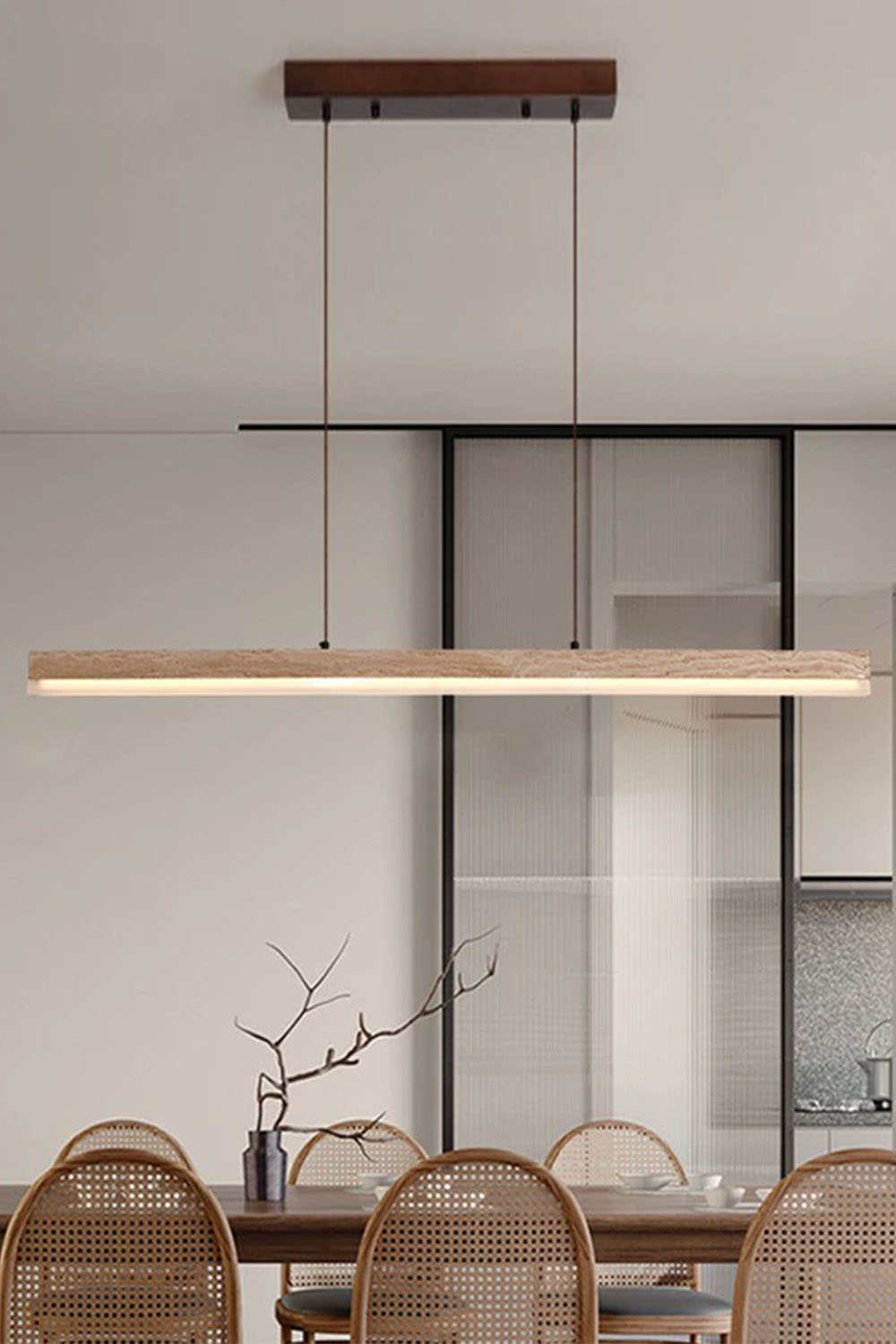 Wabi-sabi Minimalist Long Chandelier