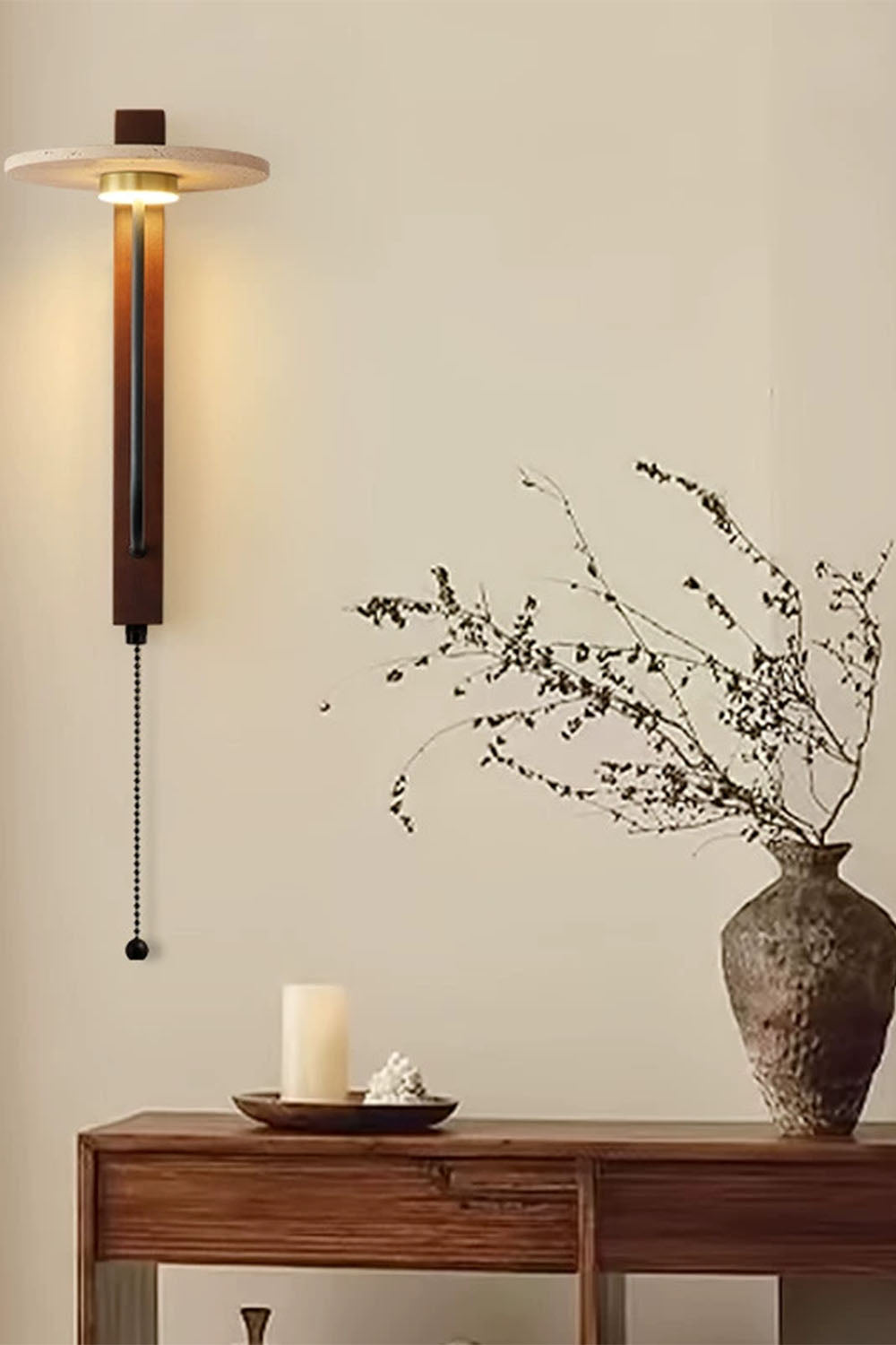 Wabi-sabi Tranquility Umbrella Wall Lamp