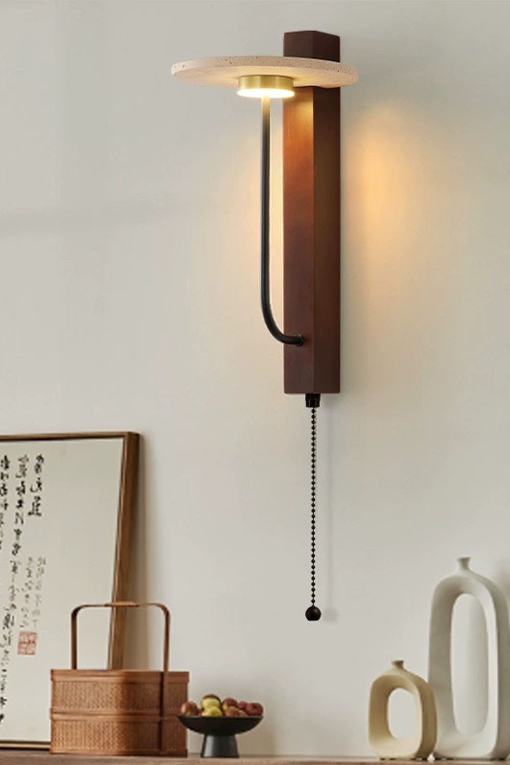 Wabi-sabi Tranquility Umbrella Wall Lamp