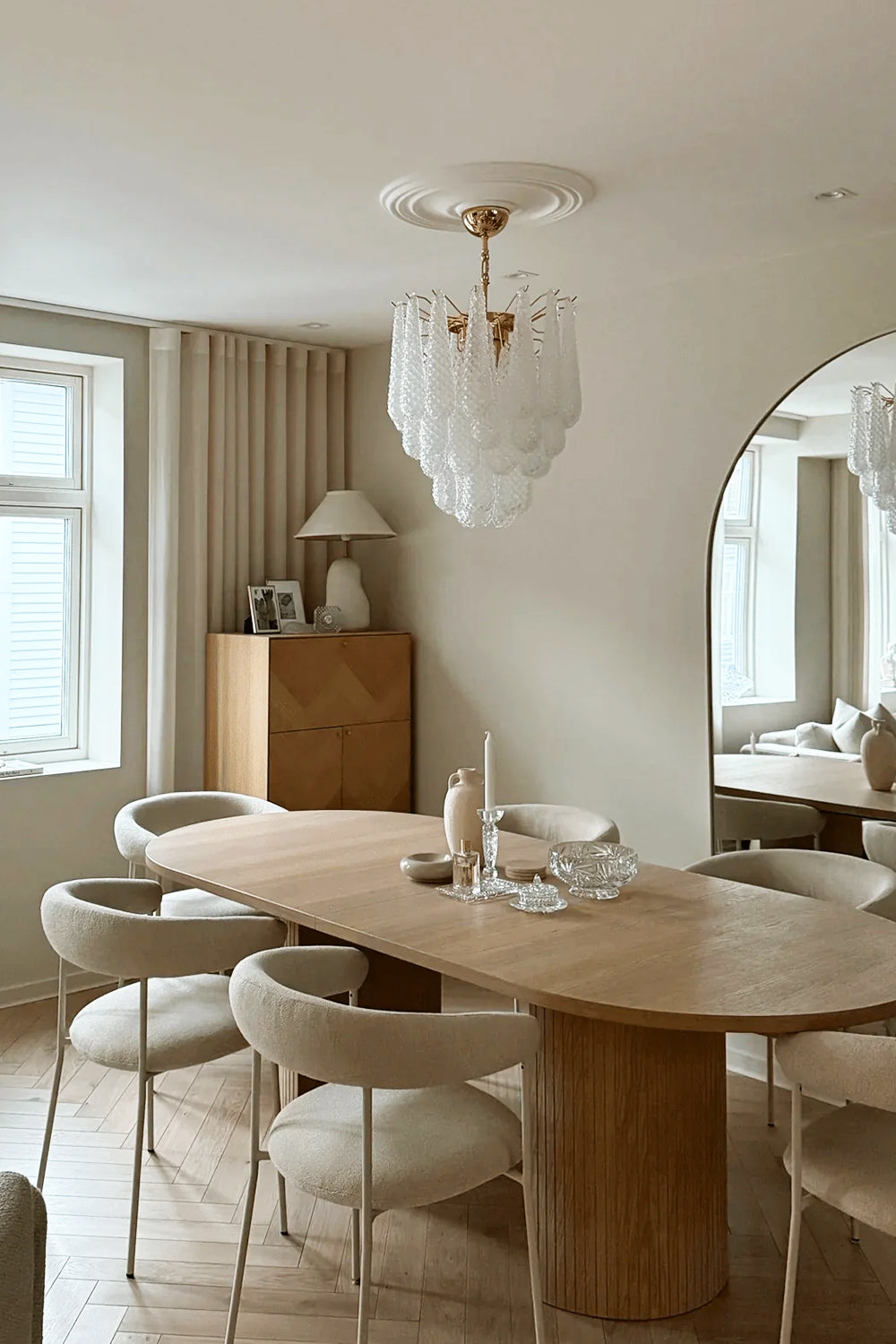 Water Drop Petal Murano Glass Chandelier