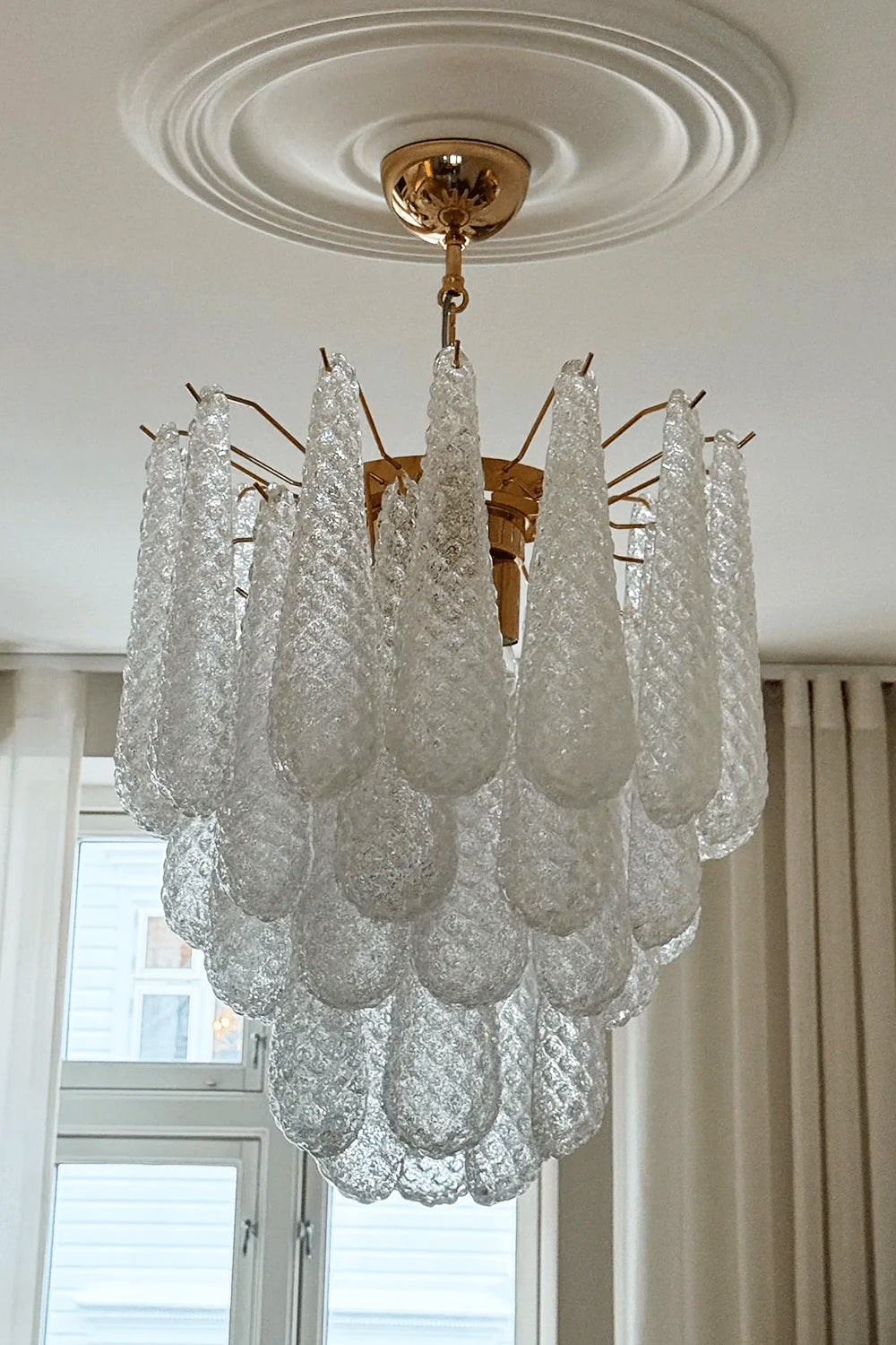 Water Drop Petal Murano Glass Chandelier