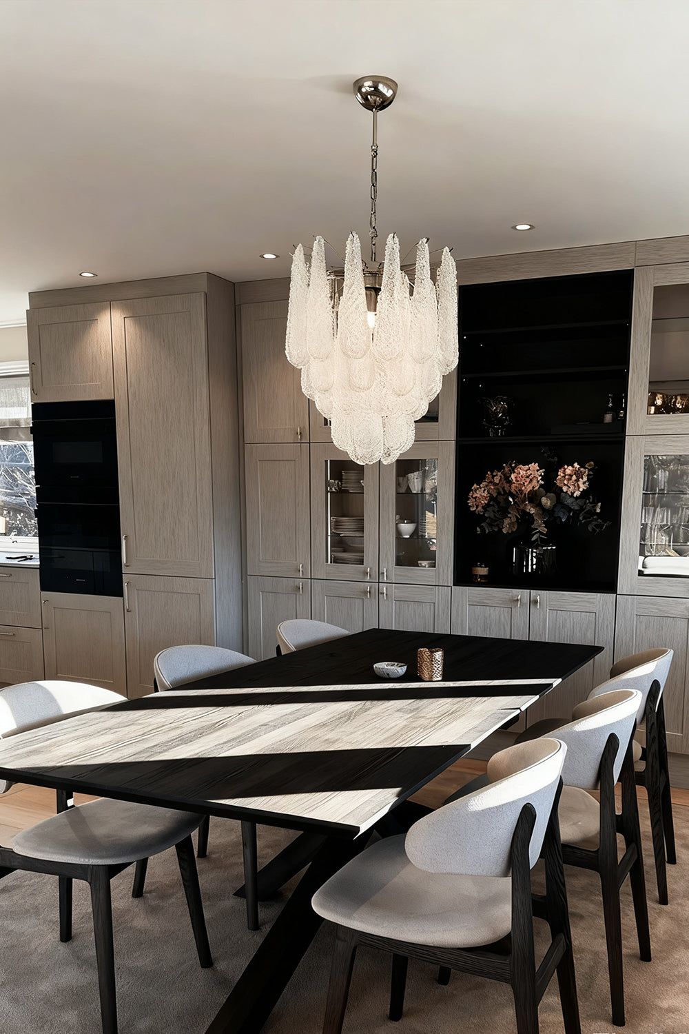 Water Drop Petal Murano Glass Chandelier