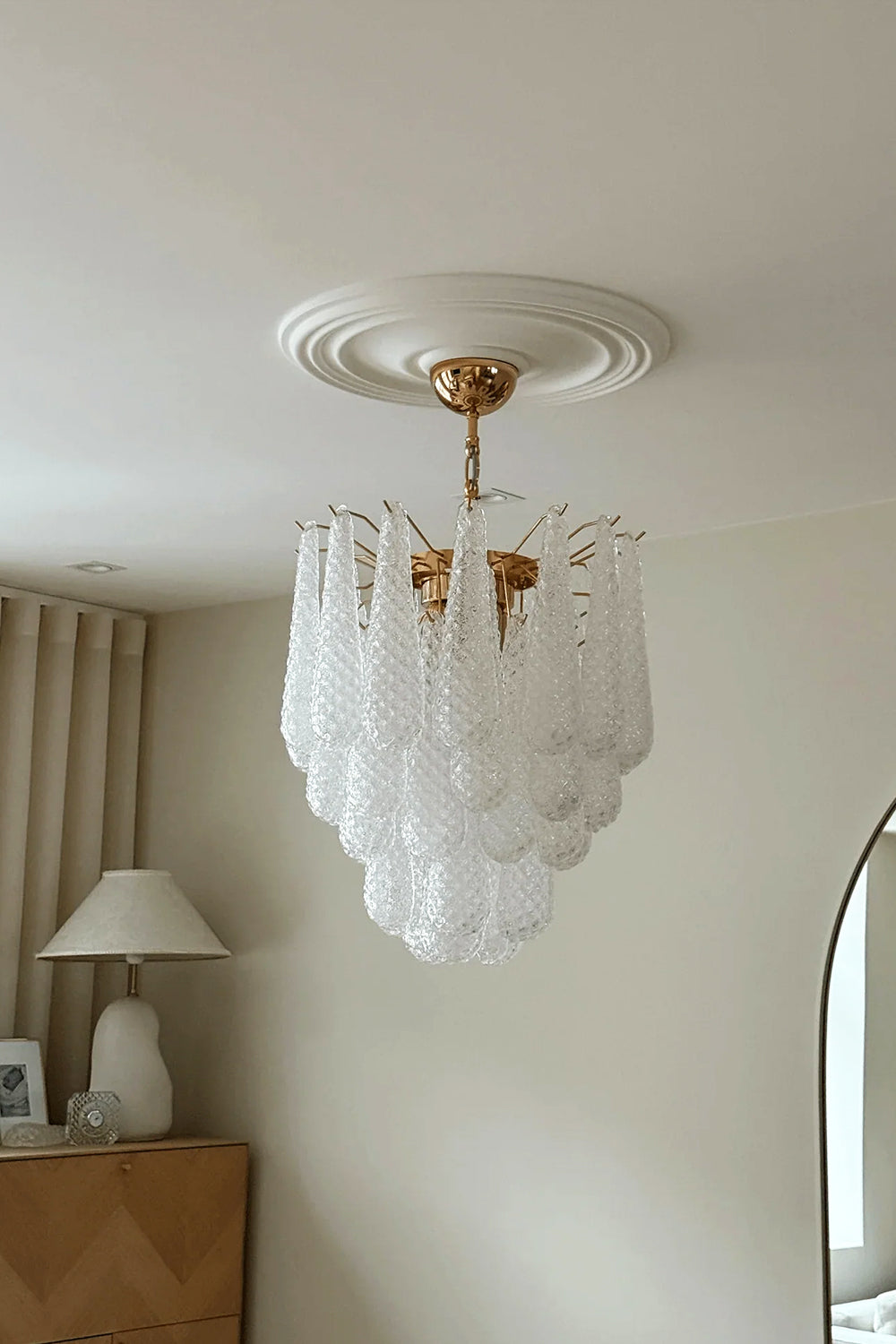 Water Drop Petal Murano Glass Chandelier