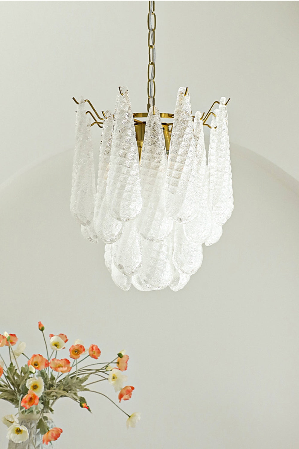 Water Drop Petal Murano Glass Chandelier