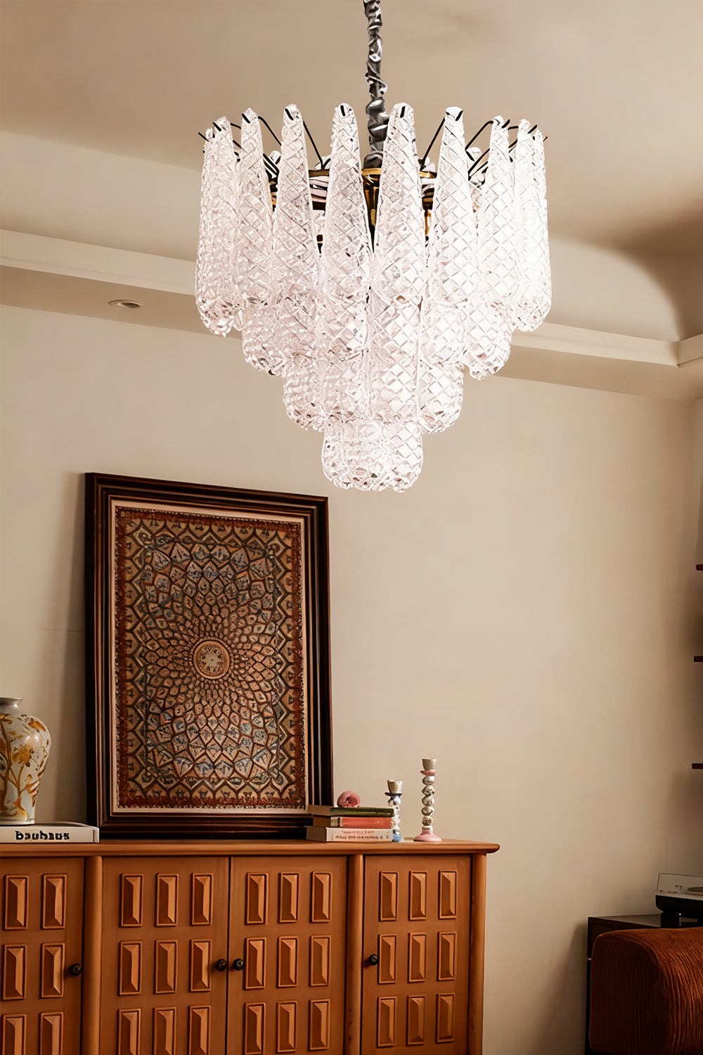 Water Drop Petal Murano Glass Chandelier
