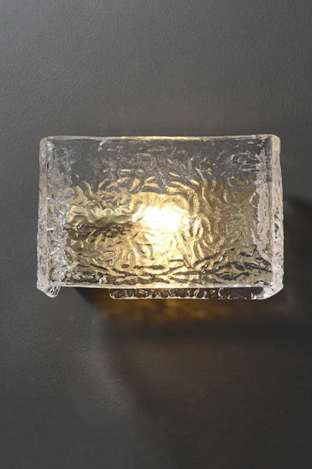 Water Pattern Glass Square Wall Sconce Lamp - SamuLighting