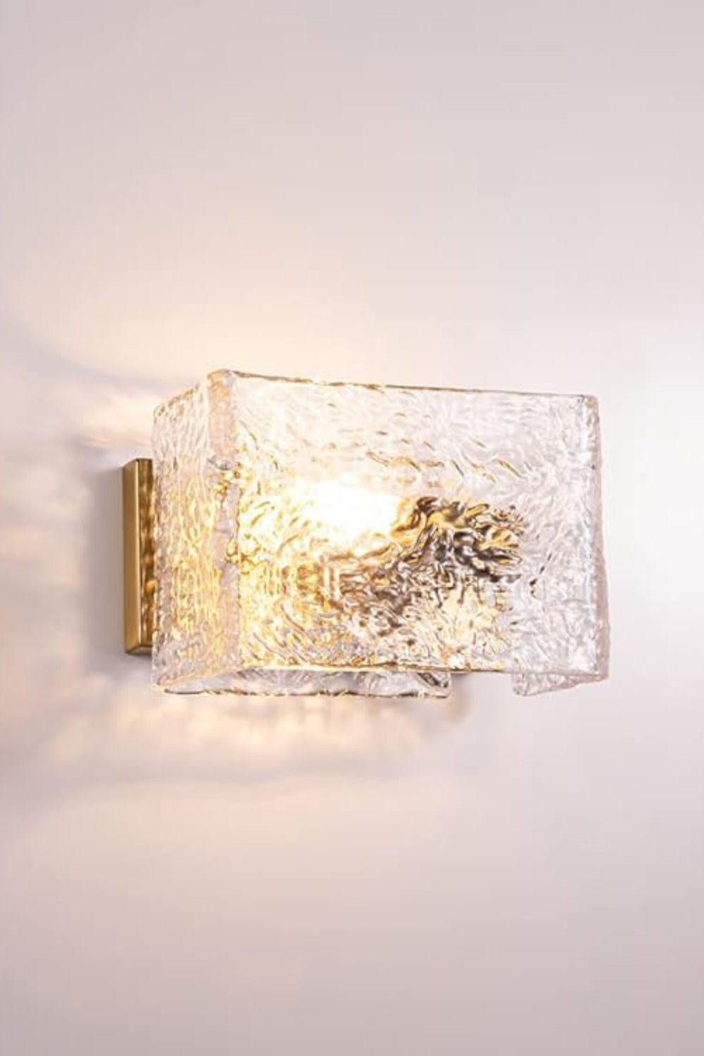 Water Pattern Glass Square Wall Sconce Lamp - SamuLighting