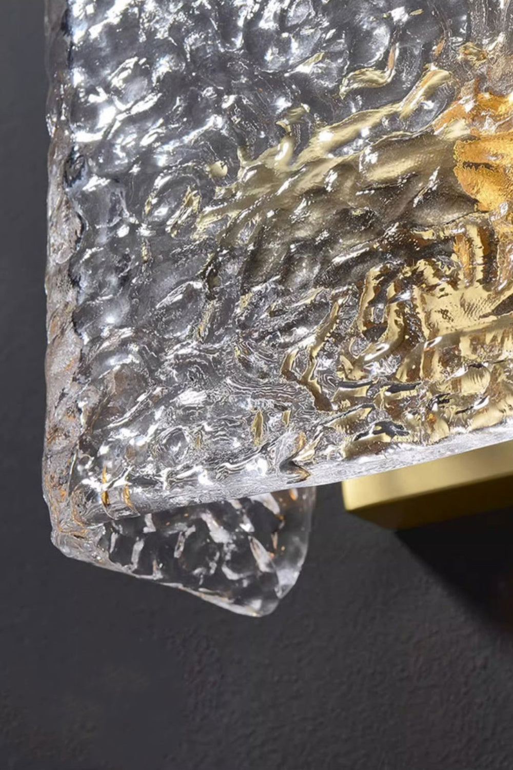 Water Pattern Glass Square Wall Sconce Lamp - SamuLighting