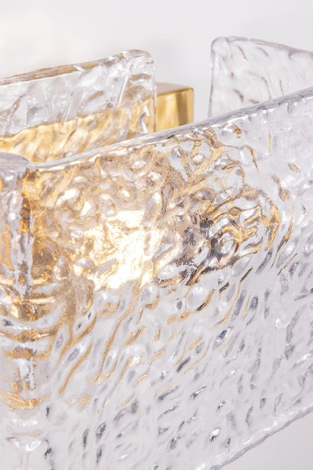 Water Pattern Glass Square Wall Sconce Lamp - SamuLighting