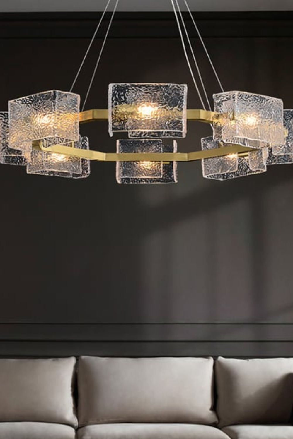 Water ripple glass chandelier - SamuLighting