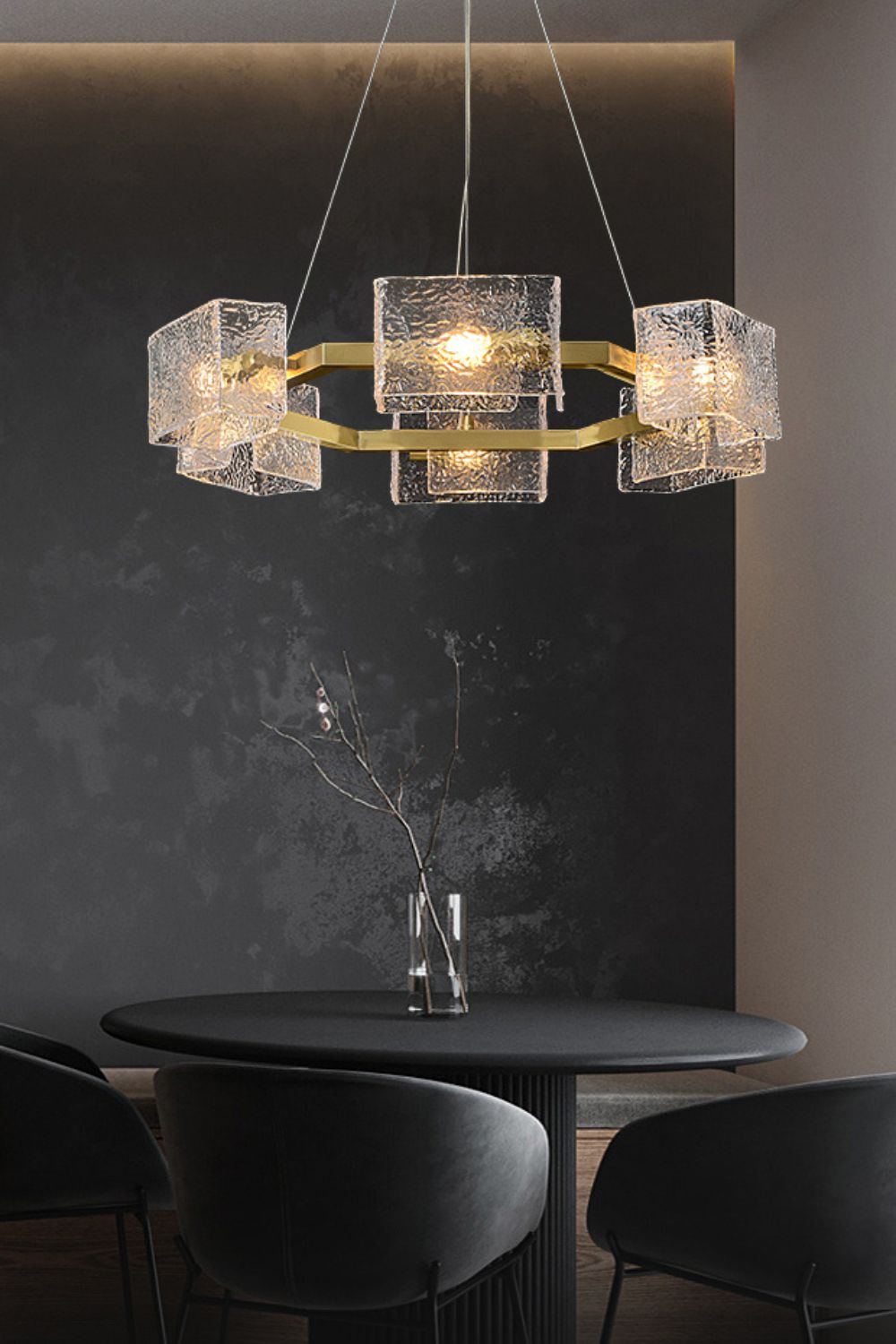 Water ripple glass chandelier - SamuLighting