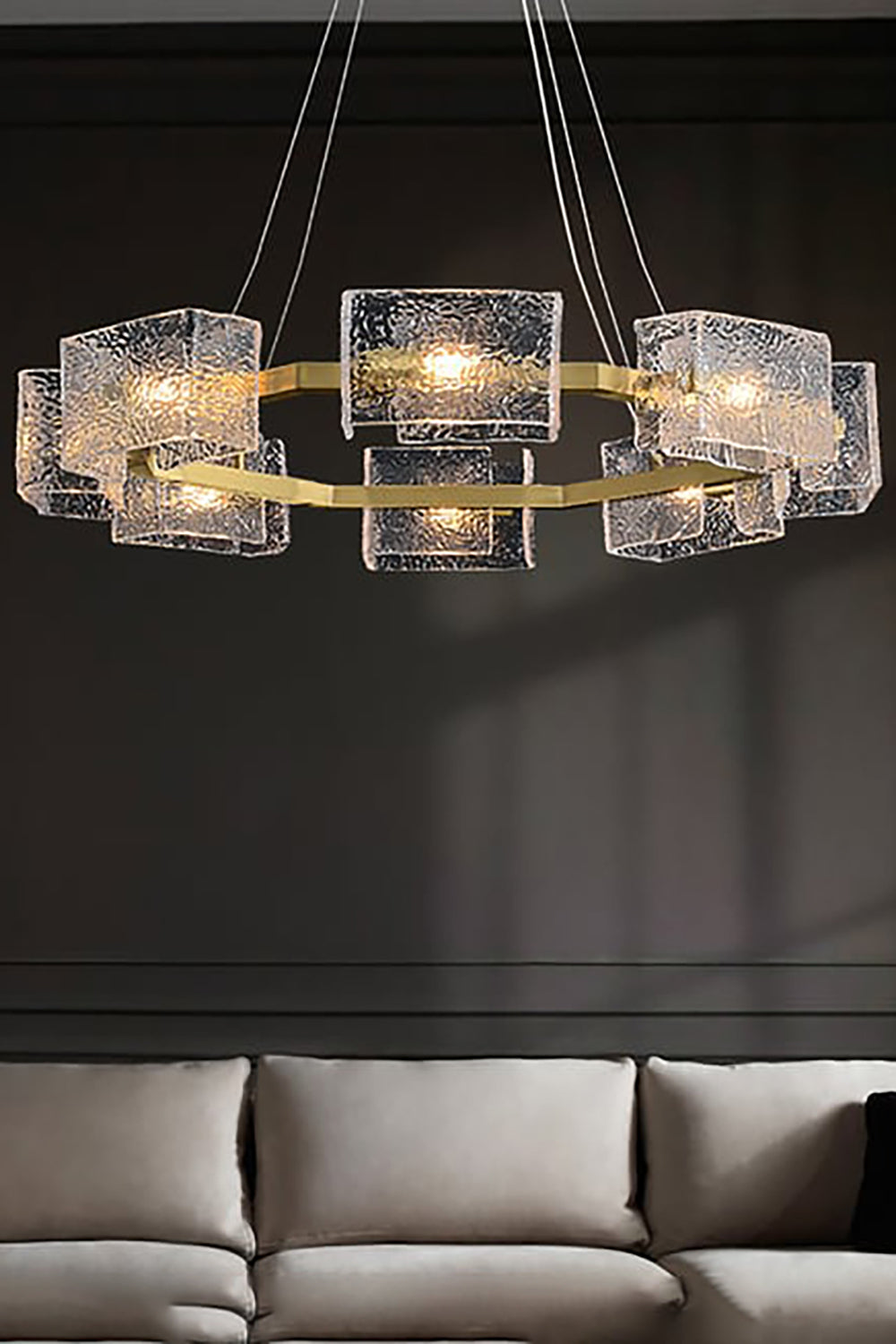 Water ripple glass chandelier - SamuLighting