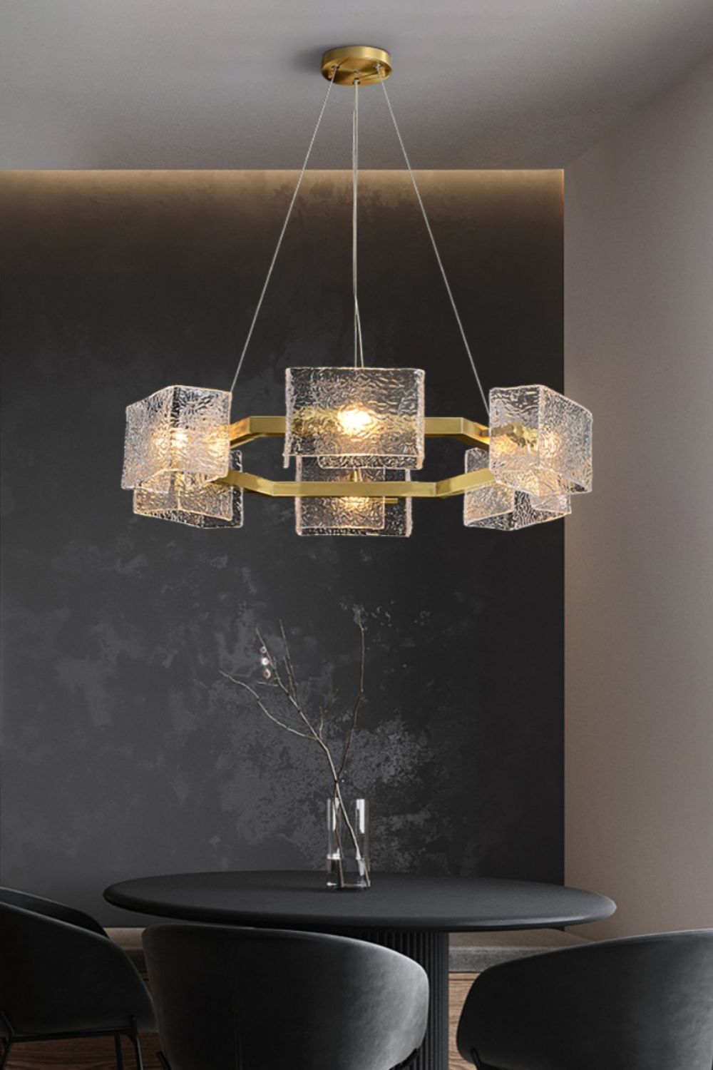 Water ripple glass chandelier - SamuLighting