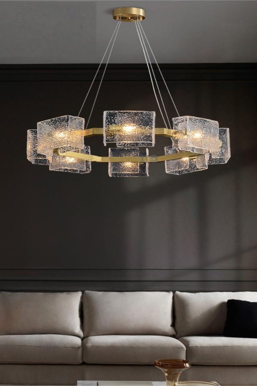 Water ripple glass chandelier - SamuLighting