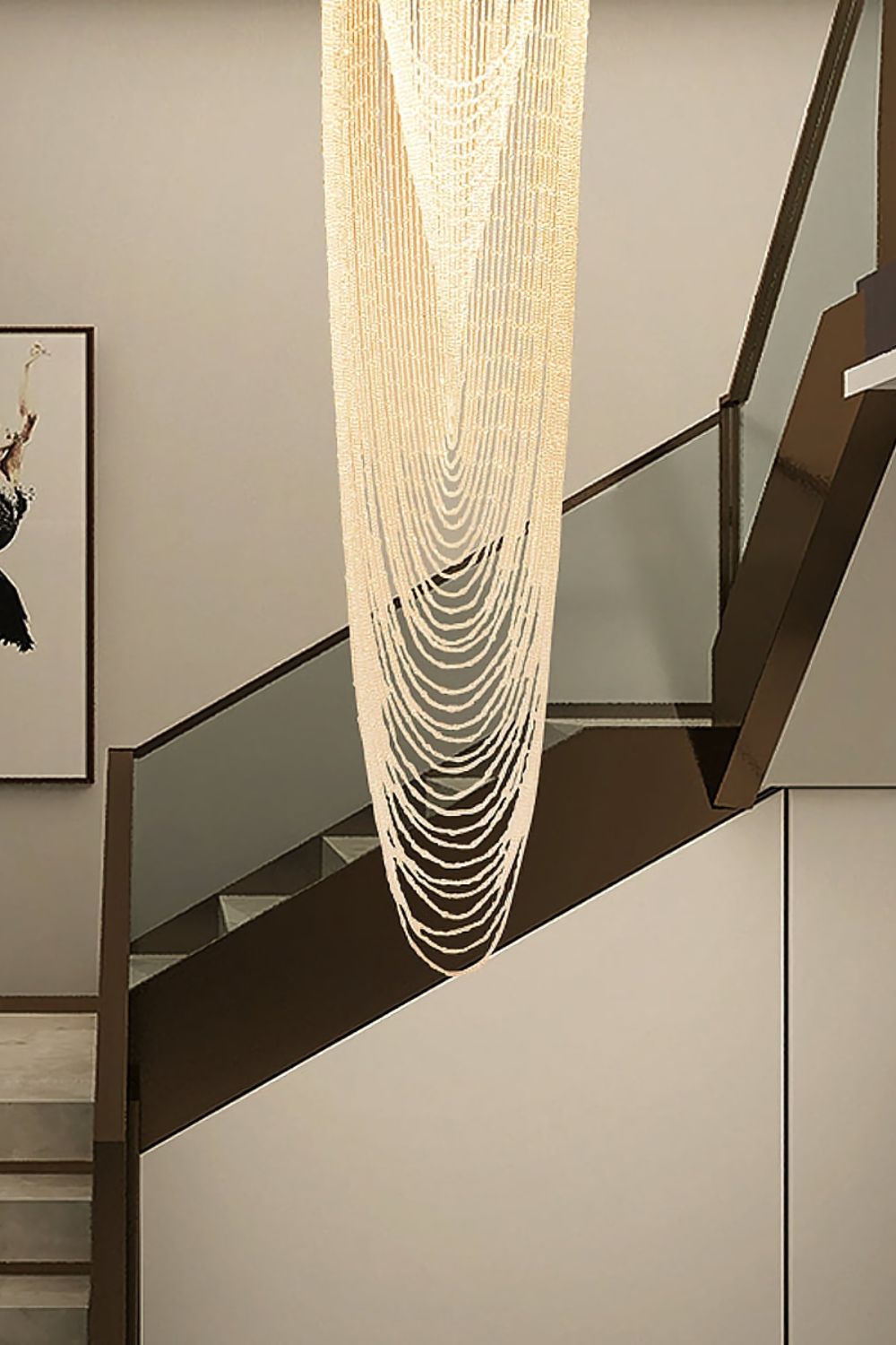 Waterfall Beaded Curtain Crystal Chandelier - SamuLighting