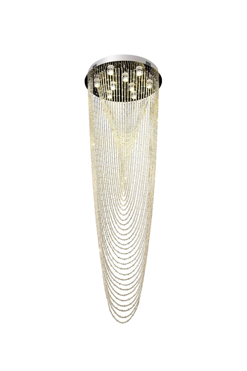 Waterfall Beaded Curtain Crystal Chandelier - SamuLighting