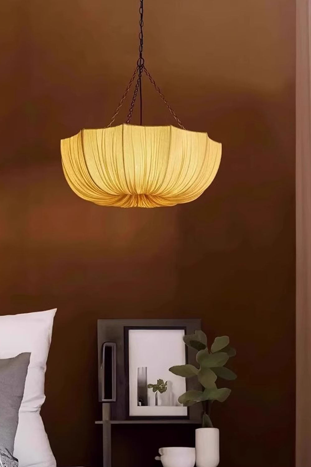 Wave Pleated Fabric Chandelier