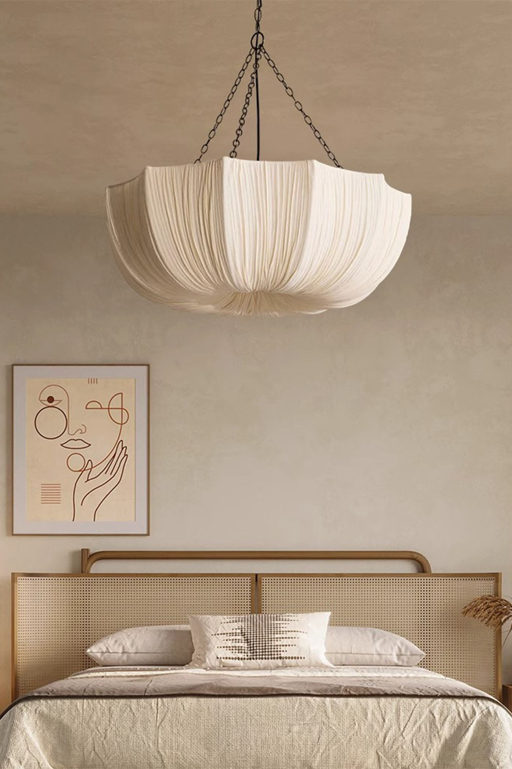 Wave Pleated Fabric Chandelier