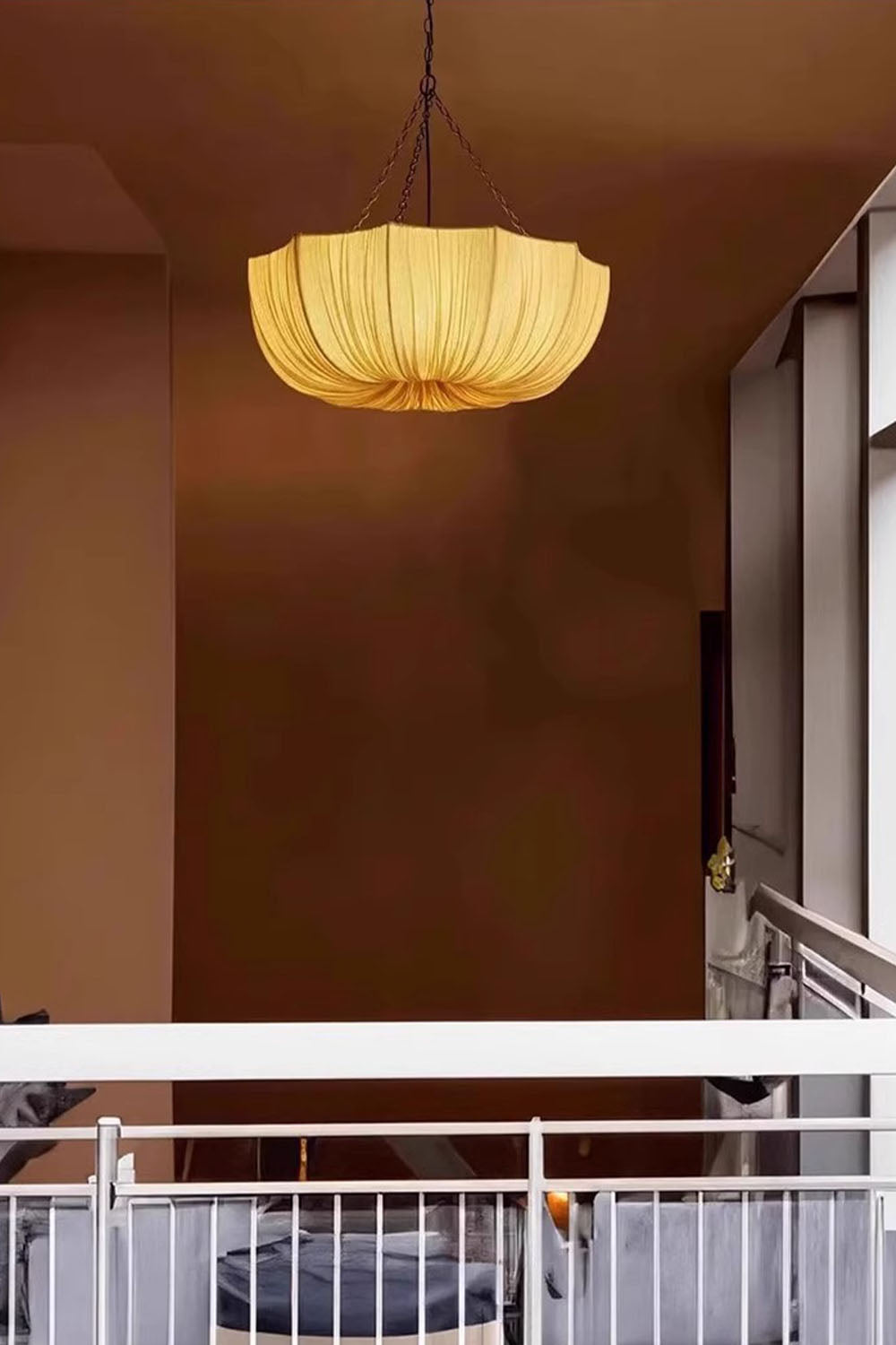 Wave Pleated Fabric Chandelier