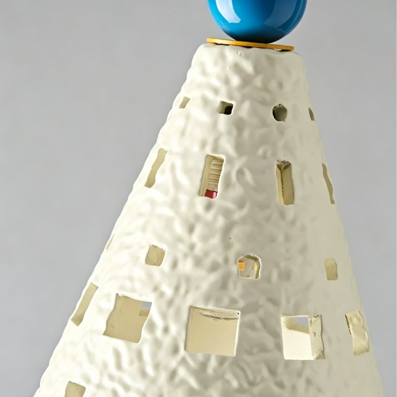 Perforated Geometric Ceramic Cone
