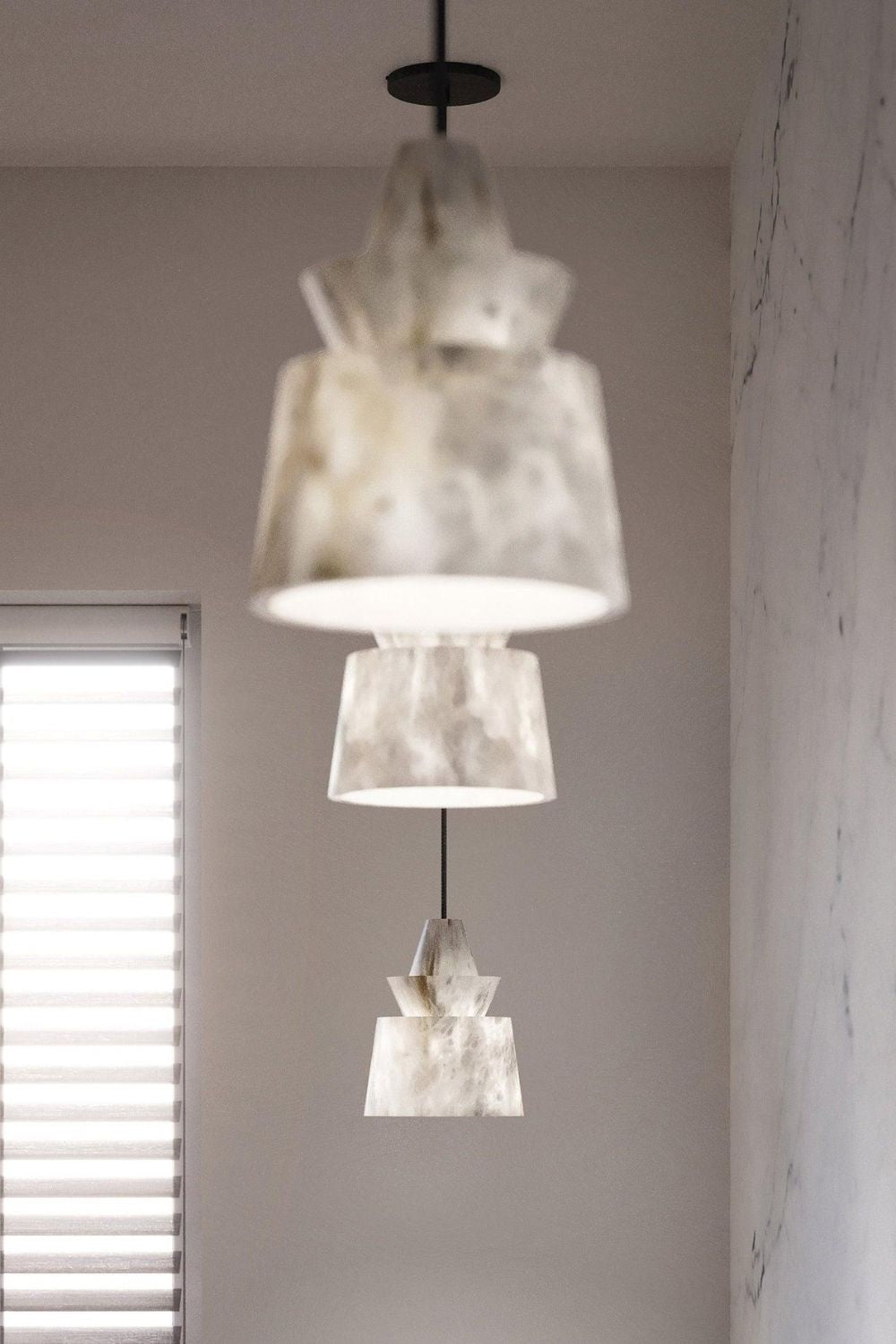 White Alabaster Pendant Light - SamuLighting