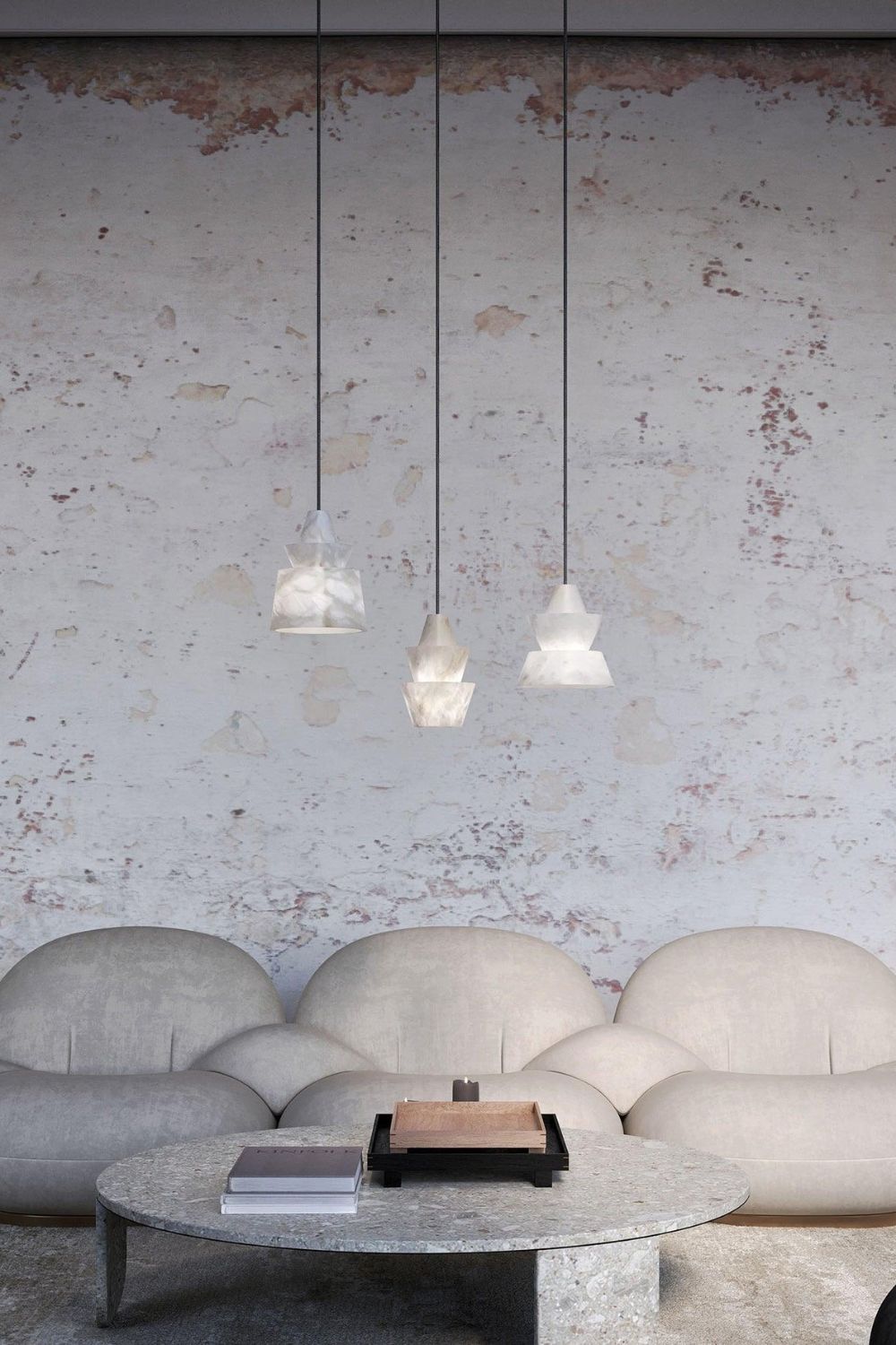 White Alabaster Pendant Light - SamuLighting