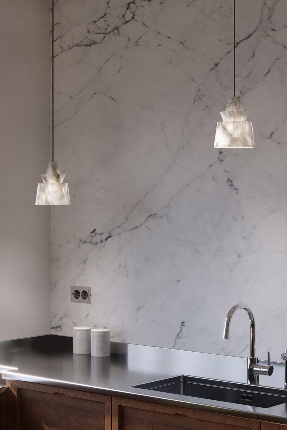 White Alabaster Pendant Light - SamuLighting