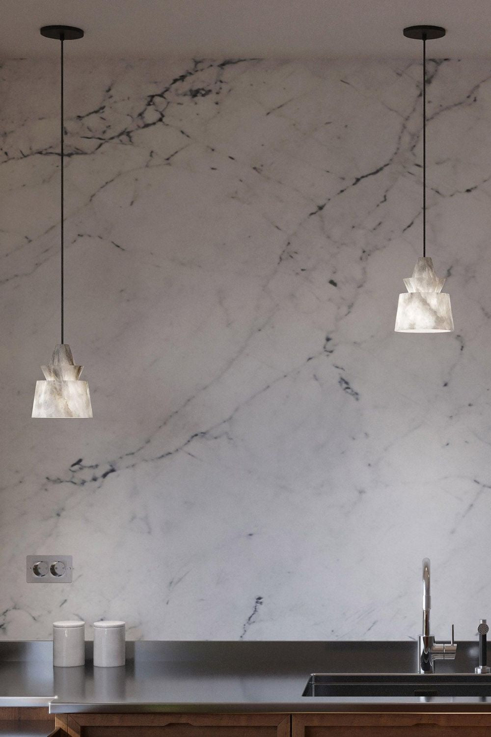 White Alabaster Pendant Light - SamuLighting