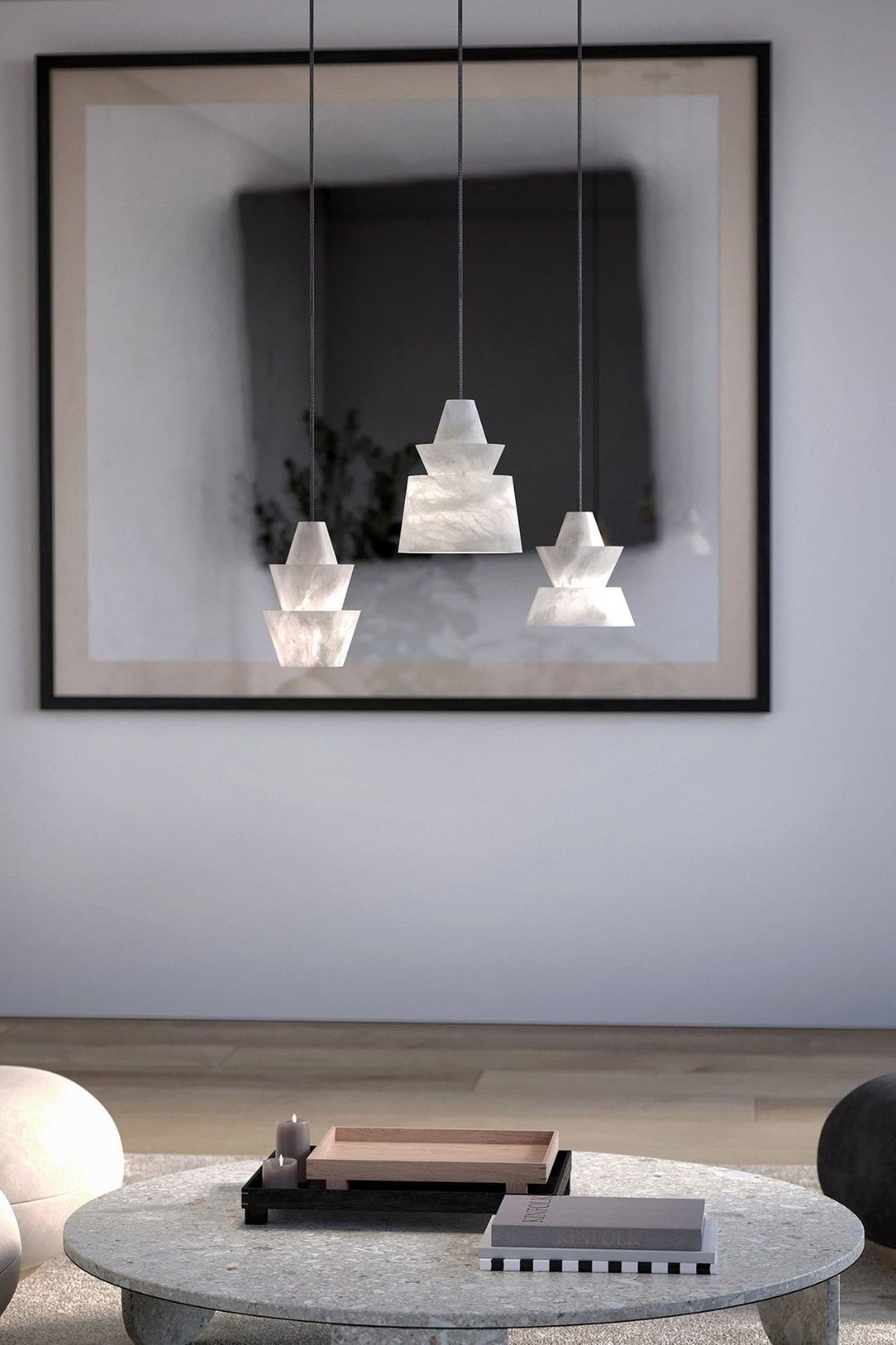 White Alabaster Pendant Light - SamuLighting