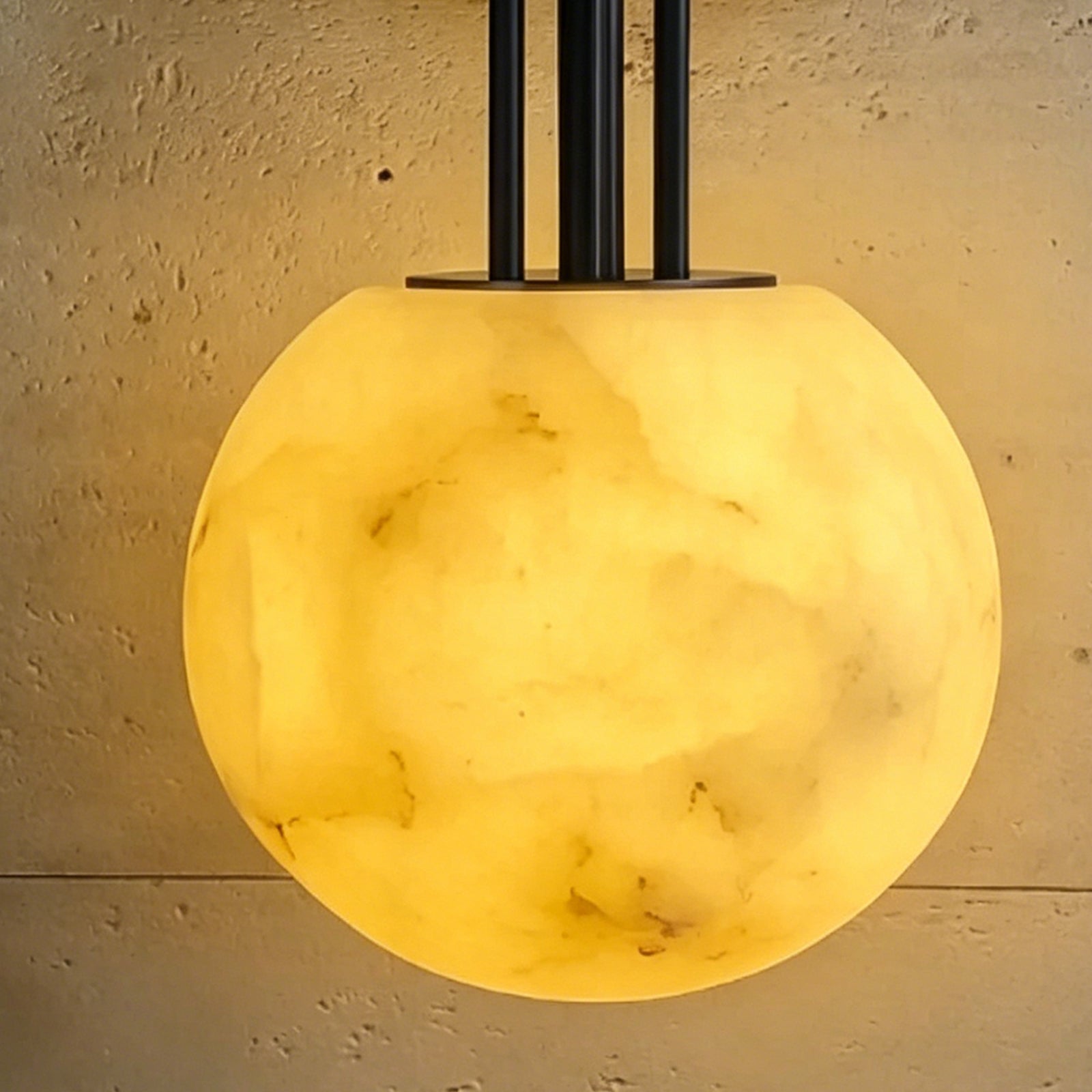 Unique Natural Alabaster Sphere