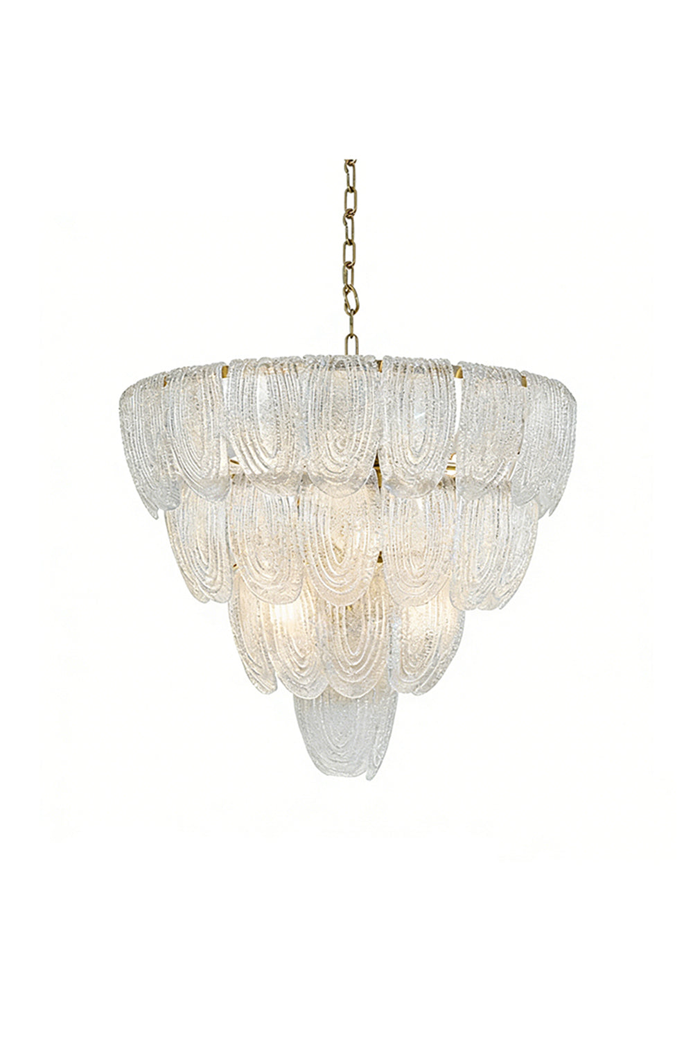Cascading Glass Petal Chandelier